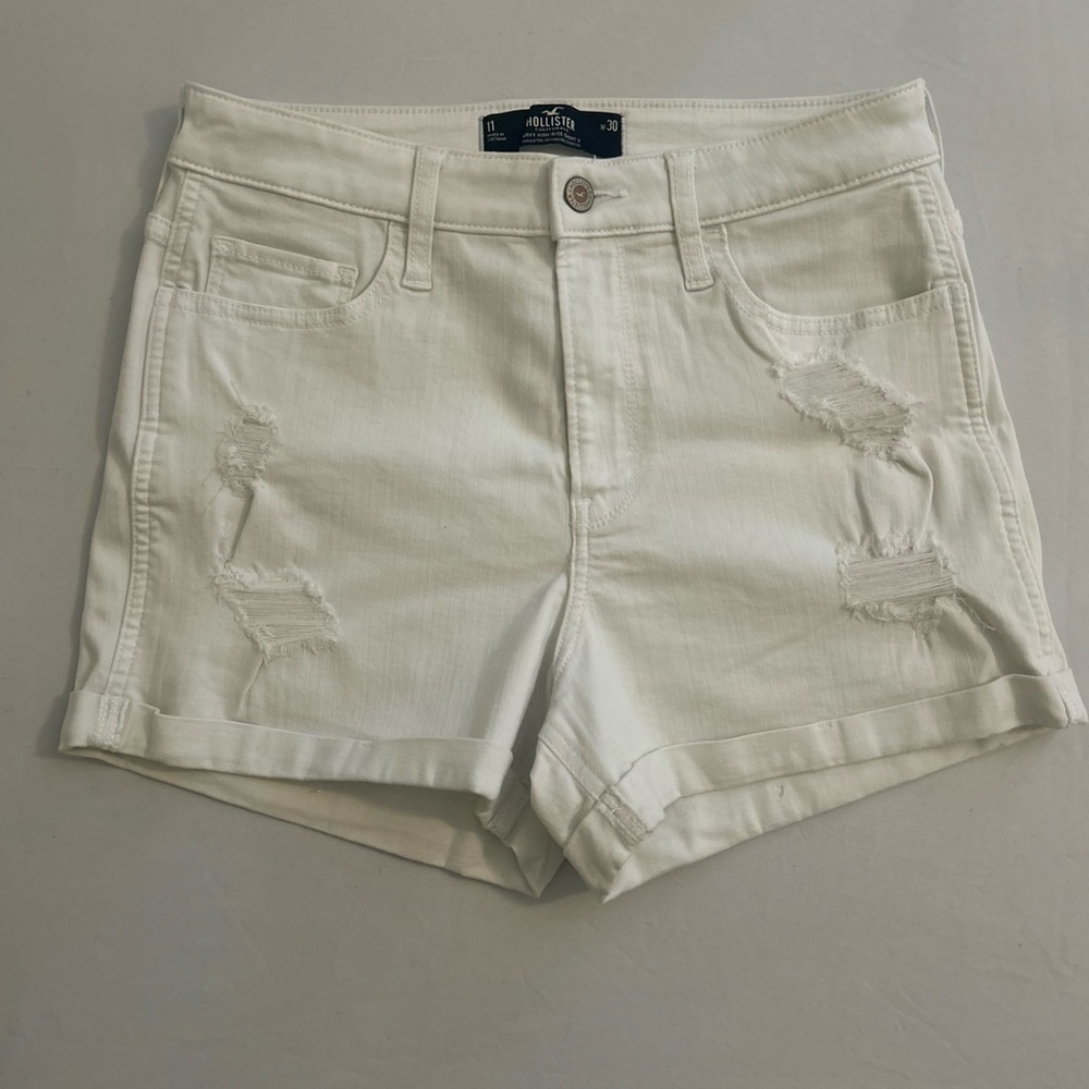 Hollister Women's White Jean Shorts
